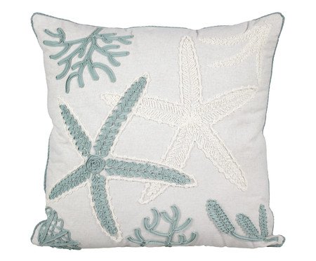 Almofada Linho Cru e Boucle Estrela Tiffany | Westwing