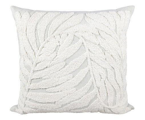 Almofada Linho Bege Bouclé Folha Cru l, beige | WestwingNow