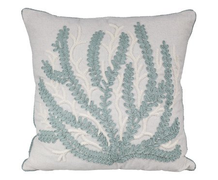 Almofada Linho Cru e Boucle Coral Tiffany | Westwing