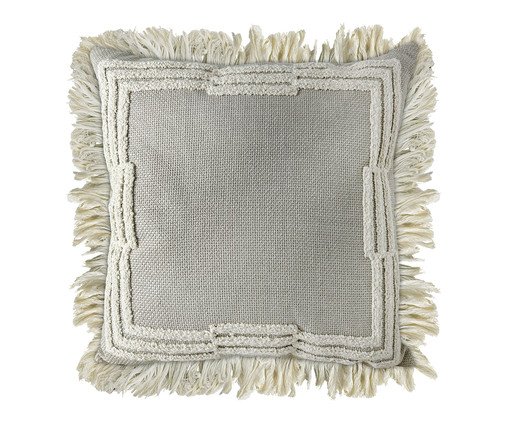 Almofada Linho Cru Boucle Cru Geométrico, Raw | WestwingNow