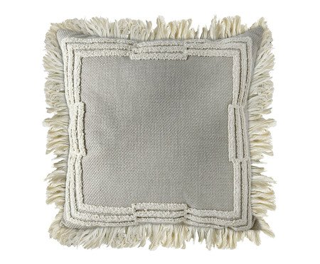 Almofada Linho Cru Boucle Cru Geométrico | Westwing