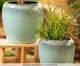 Vaso Paisagismo Esmaltado Moderno Azul Nevoa, Azul | WestwingNow
