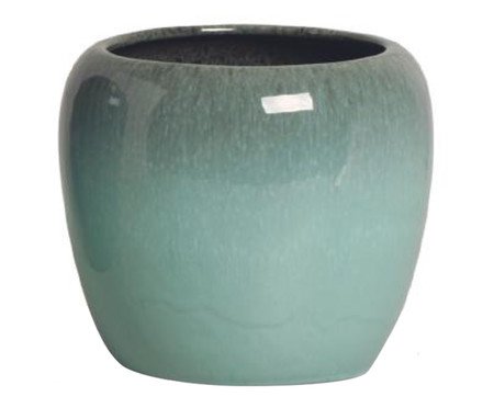 Vaso Paisagismo Esmaltado Moderno Azul Nevoa | Westwing