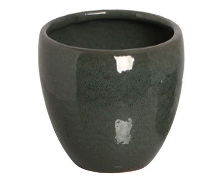 Vaso Paisagismo Esmaltado Moderno Verde Acinzentado | Westwing