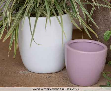 Vaso Orquídea Esmaltado Lilás | Westwing