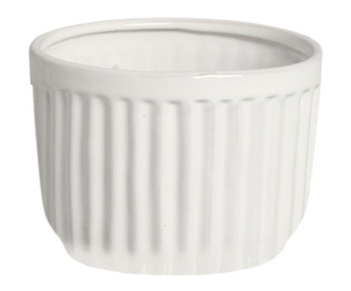 Vaso Violeta Esmaltado Branco, Branco | WestwingNow