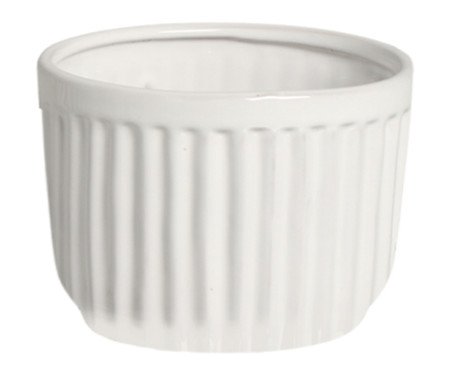 Vaso Violeta Esmaltado Branco | Westwing
