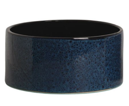 Bacia Floralis Esmaltada Azul e Preto | Westwing