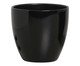 Vaso Orquídea Esmaltado Preto, Preto | WestwingNow