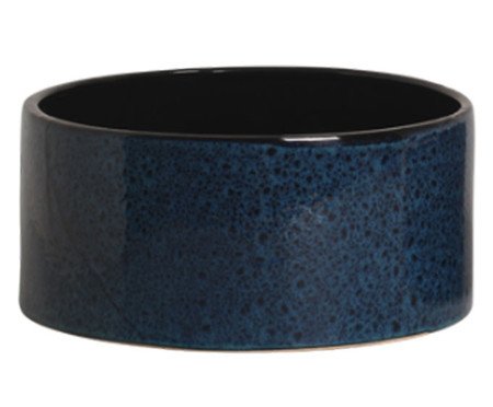 Bacia Floralis Esmaltado Azul e Preto | Westwing