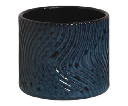 Vaso Mar Esmaltado Azul Preto | Westwing