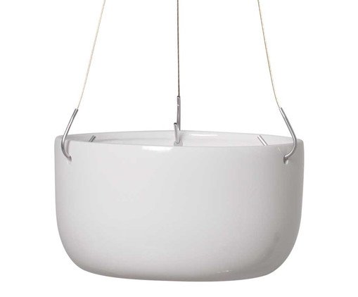 Bacia Pendentes Esmaltada Branco, Branco | WestwingNow