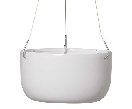 Bacia Pendentes Esmaltada Branco | Westwing