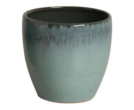 Vaso Orquídea Esmaltado Azul Nevoa | Westwing