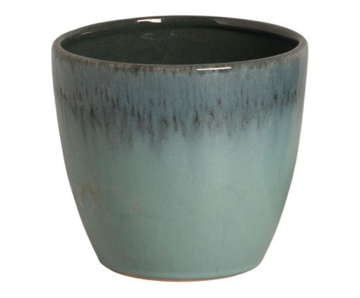 Vaso Orquídea Esmaltado Azul Nevoa, Azul | WestwingNow