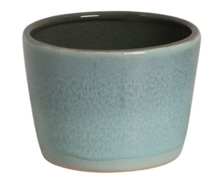 Vaso Kalanchoe Esmaltado Azul Nevoa | Westwing