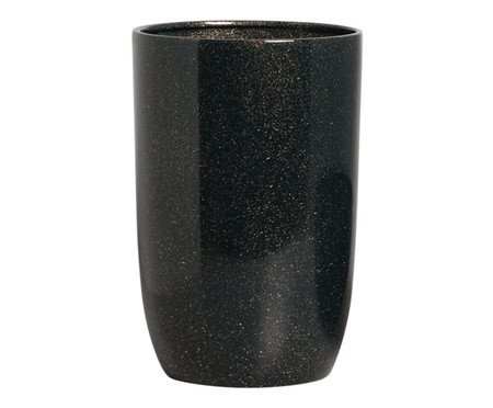 Vaso Paisagismo Alto Azul Petróleo e Dourado | Westwing