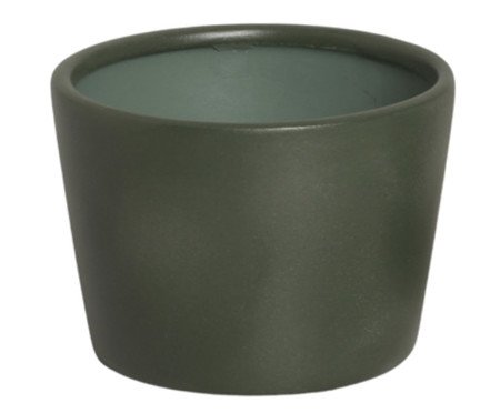Vaso Kalanchoe Esmaltado Verde Queimado | Westwing