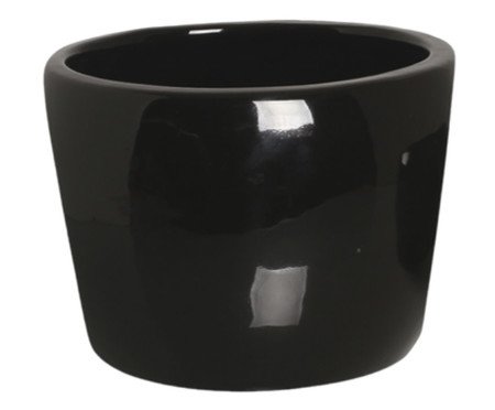 Vaso Kalanchoe Esmaltado Preto | Westwing