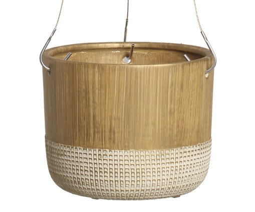 Vaso Pendente Madeira Textura, Madeira | WestwingNow