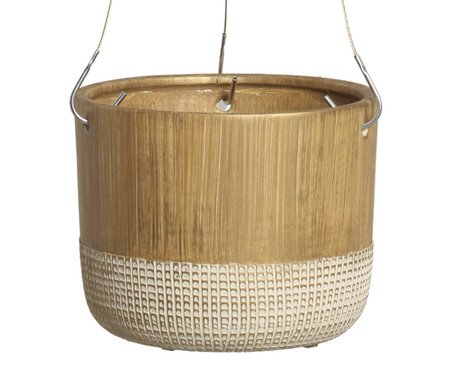 Vaso Pendente Madeira Textura | Westwing