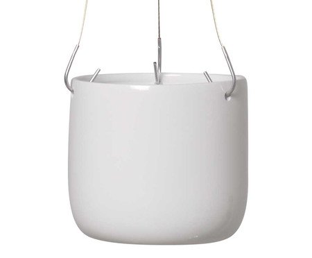 Vaso Pendentes Esmaltado Branco | Westwing