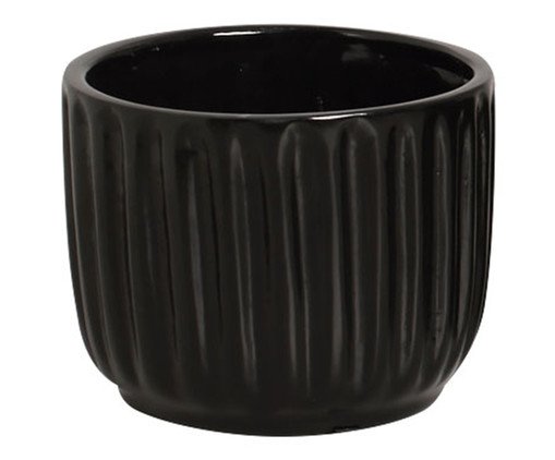Vaso Violeta Esmaltado Preto, Preto | WestwingNow