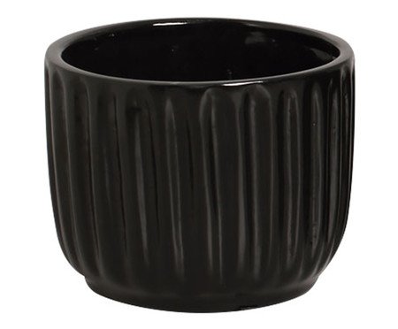 Vaso Violeta Esmaltado Preto | Westwing