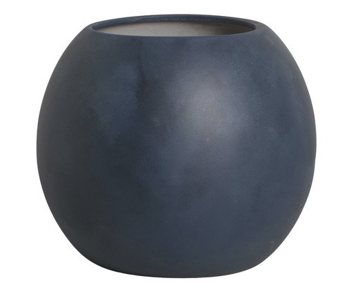 Vaso Paisagismo Oval Azul Marinho Queimado, Dourado | WestwingNow