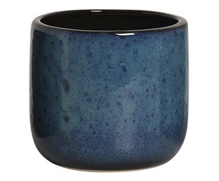 Vaso Linha Cuias Esmaltado Azul e Preto | Westwing