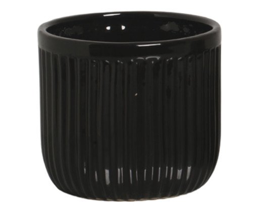 Vaso Violeta Esmaltado Preto II, Preto | WestwingNow