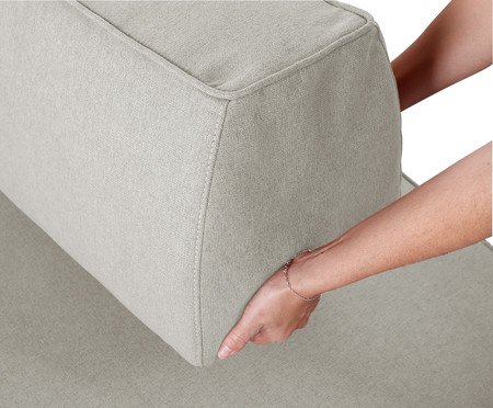 Sofá Ilha 2 Módulos Chaise Ipuã Off-White | Westwing