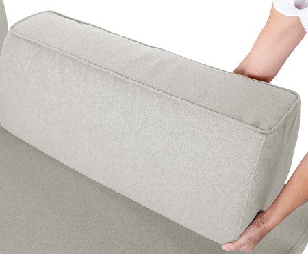 Sofá Ilha 2 Módulos Chaise Ipuã Off-White | Westwing