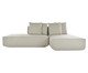 Sofá Ilha 2 Módulos Chaise Ipuã Off-White, Off White | WestwingNow