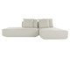 Sofá Ilha 2 Módulos Chaise Ipuã Off-White, Off White | WestwingNow
