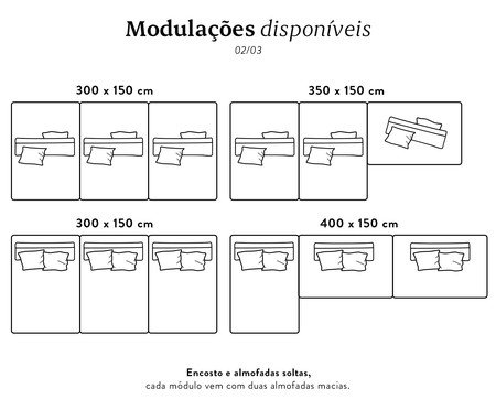 Sofá Ilha 2 Módulos Chaise Ipuã Off-White | Westwing