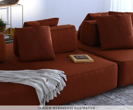 Sofá Ilha 2 Módulos Chaise Ipuã Verde | Westwing