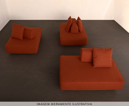 Sofá Ilha 2 Módulos Chaise Ipuã Verde | Westwing