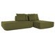 Sofá Ilha 2 Módulos Chaise Ipuã Verde, green | WestwingNow