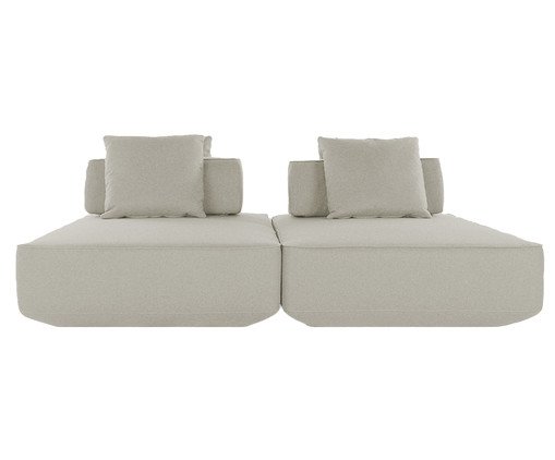 Sofá Ilha 2 Módulos Ipuã Cinza, grey | WestwingNow