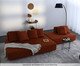 Sofá Ilha 2 Módulos Chaise Ipuã Terracota, Terracotta | WestwingNow