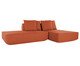 Sofá Ilha 2 Módulos Chaise Ipuã Terracota, Terracotta | WestwingNow