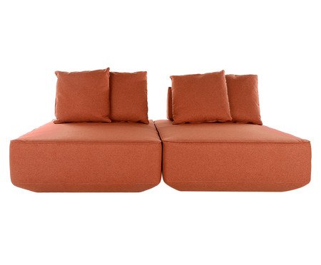 Sofá Ilha 2 Módulos Ipuã Terracota | Westwing