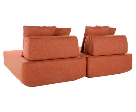 Sofá Ilha 2 Módulos Ipuã Terracota | Westwing