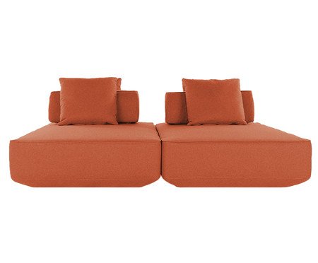 Sofá Ilha 2 Módulos Ipuã Terracota