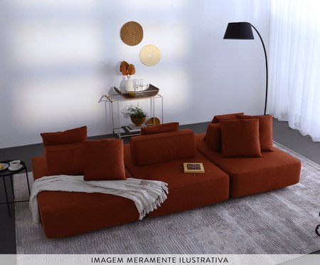 Sofá Ilha 3 Módulos Ipuã Verde II | Westwing