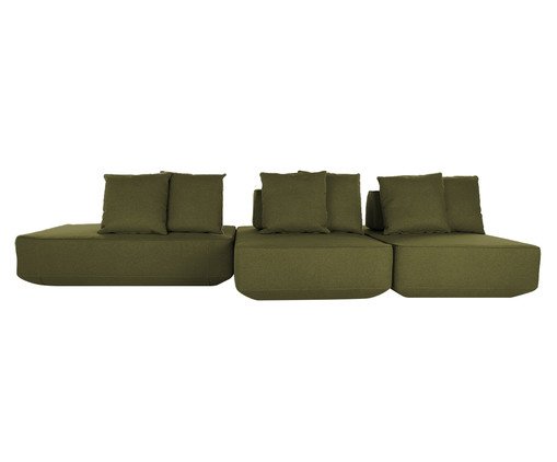 Sofá Ilha 3 Módulos Ipuã Verde II, green | WestwingNow