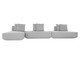 Sofá Ilha 3 Módulos Chaise Ipuã Cinza, grey | WestwingNow