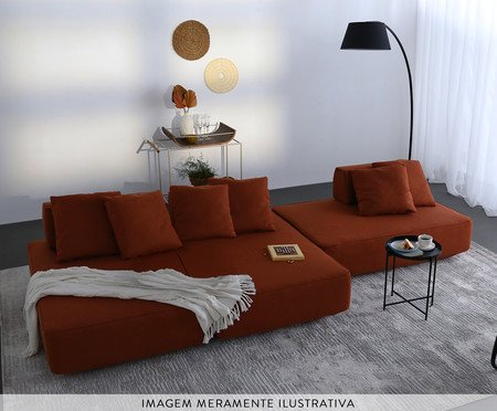 Sofá Ilha 3 Módulos Ipuã Verde | Westwing