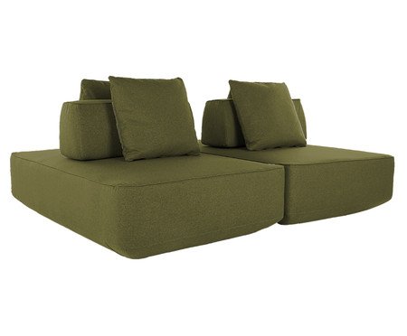 Sofá Ilha 2 Módulos Ipuã Verde | Westwing